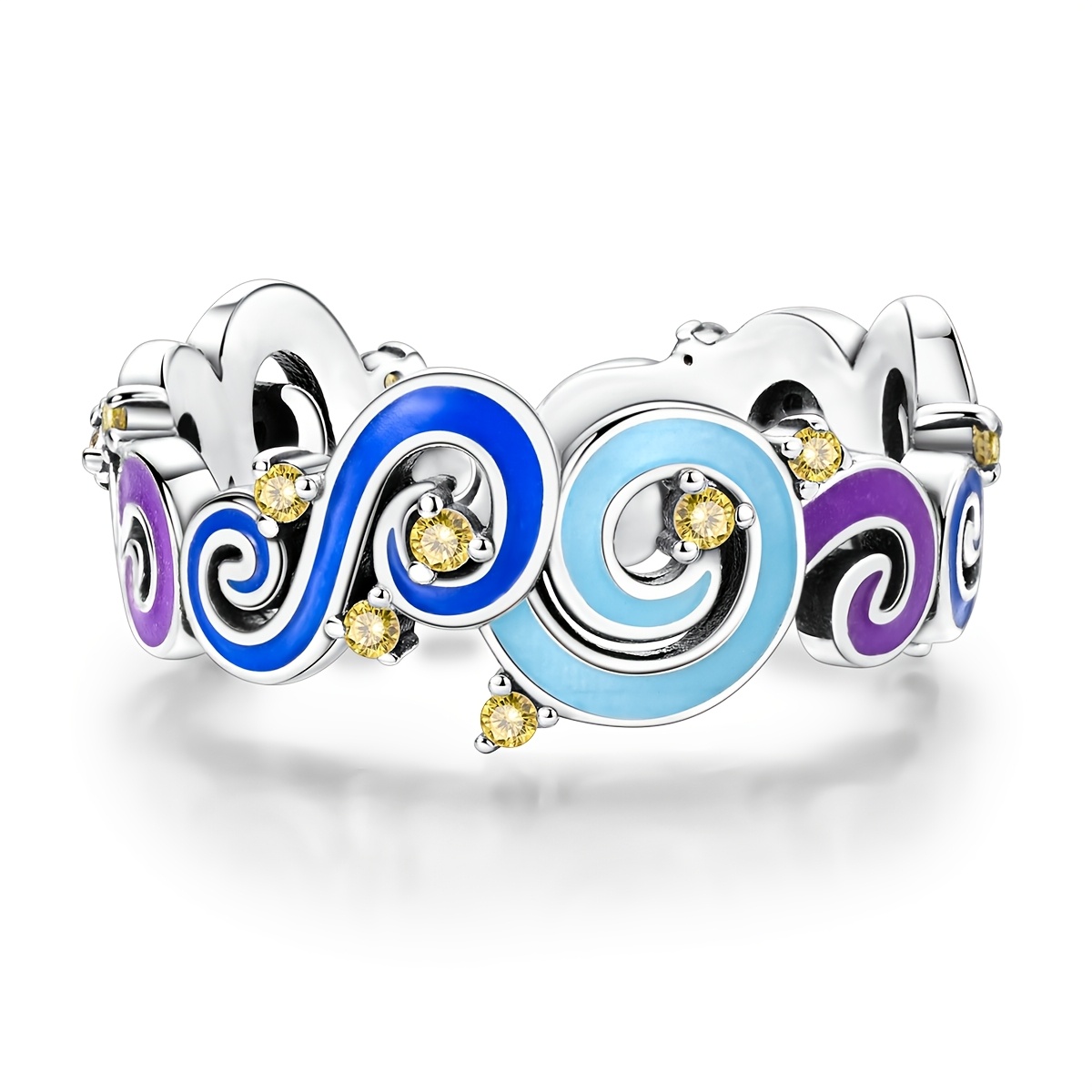 Women's Starry Night Silvery Color Ring, Elegant Gift